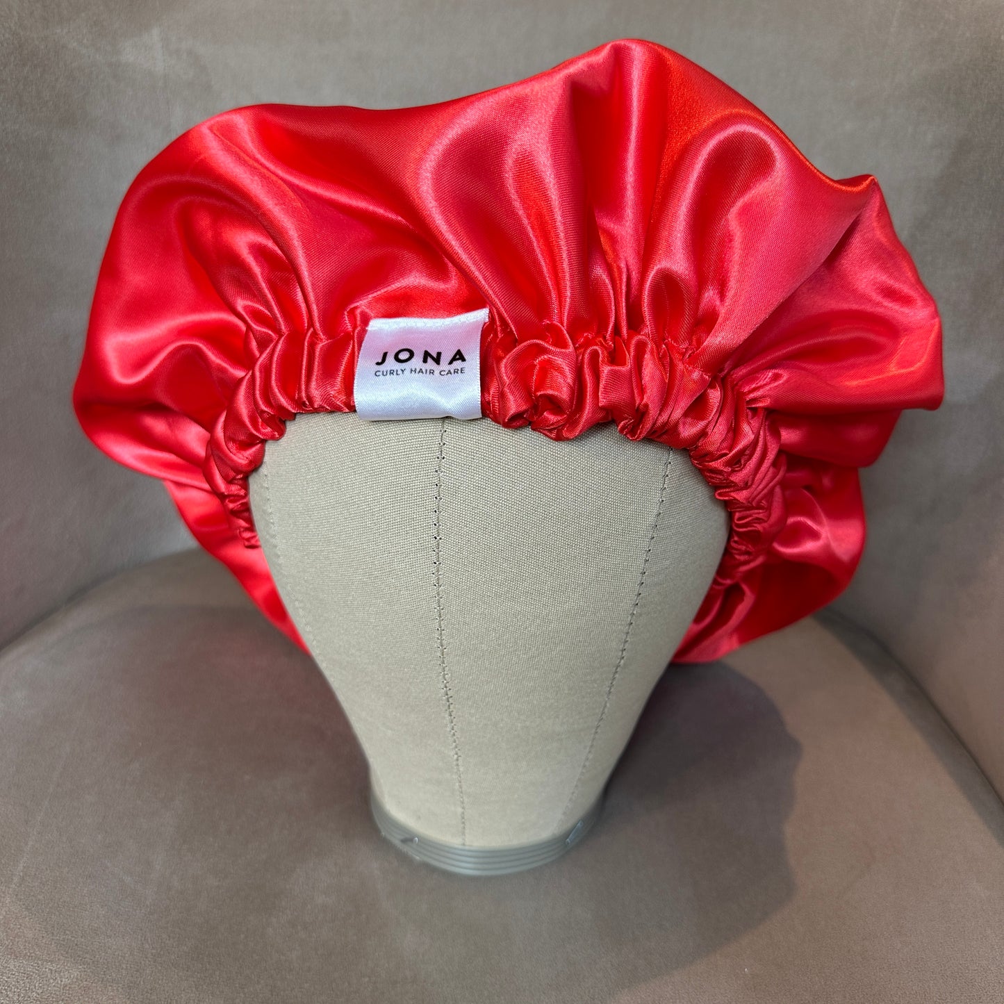 JEN by curly hair care Satin Cap Ruta, rot