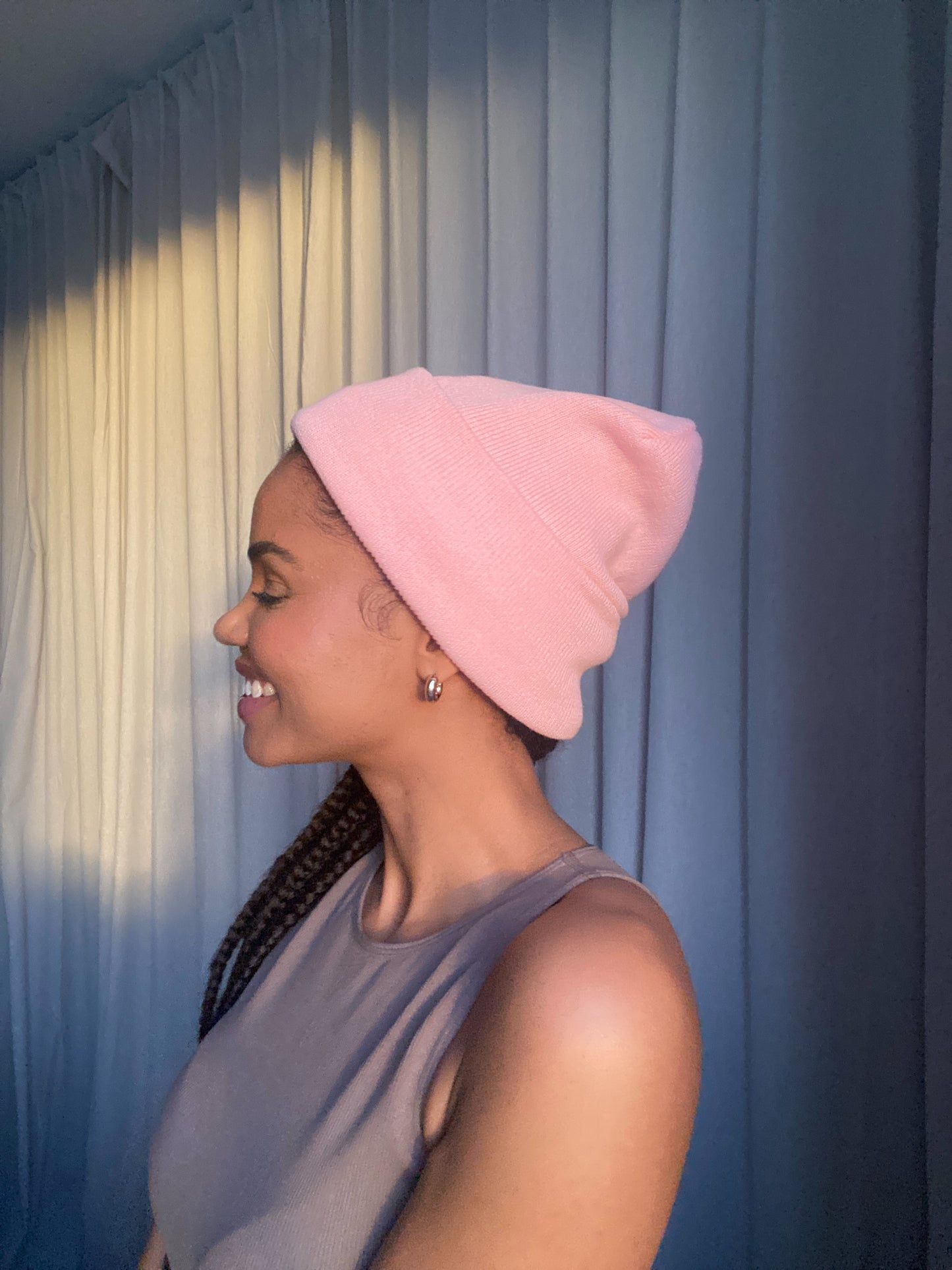 Bonnet doublé satin rose