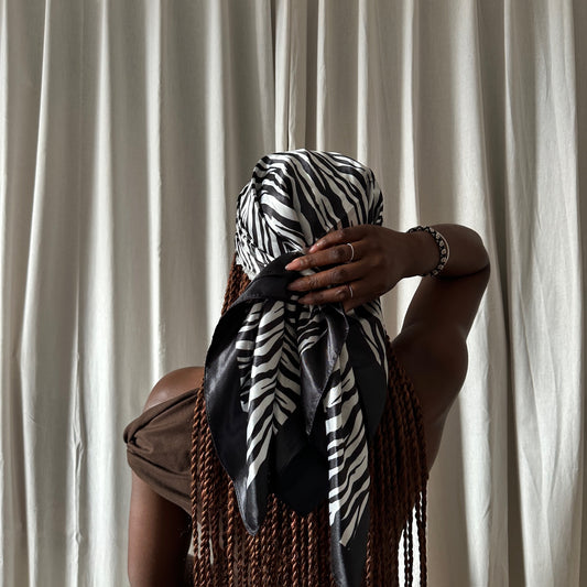 Satin Tuch Zebra Print