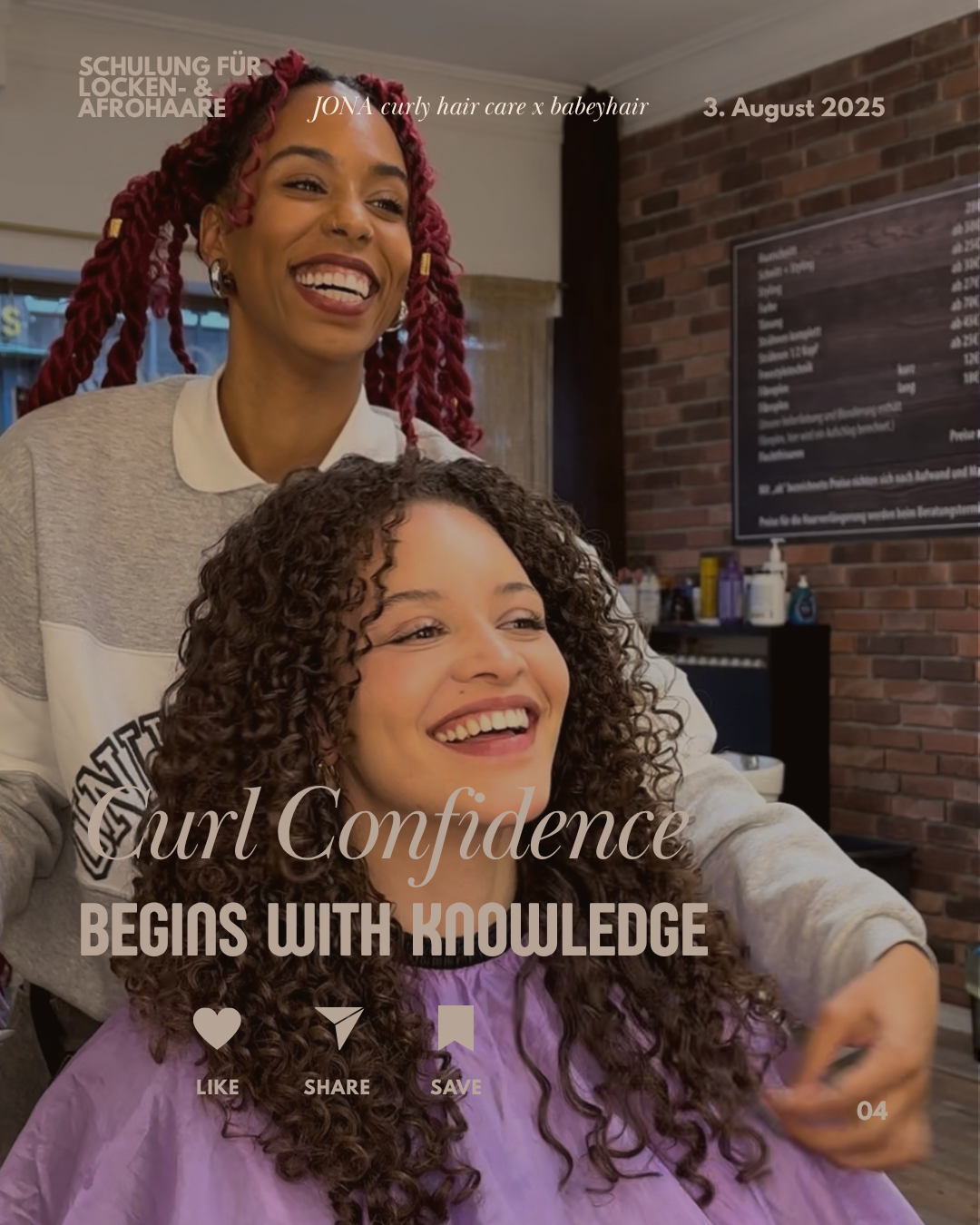 AfroCurls Pro Schulung – Ticket für Friseur*innen (Basic / Standard / Advanced / Online)