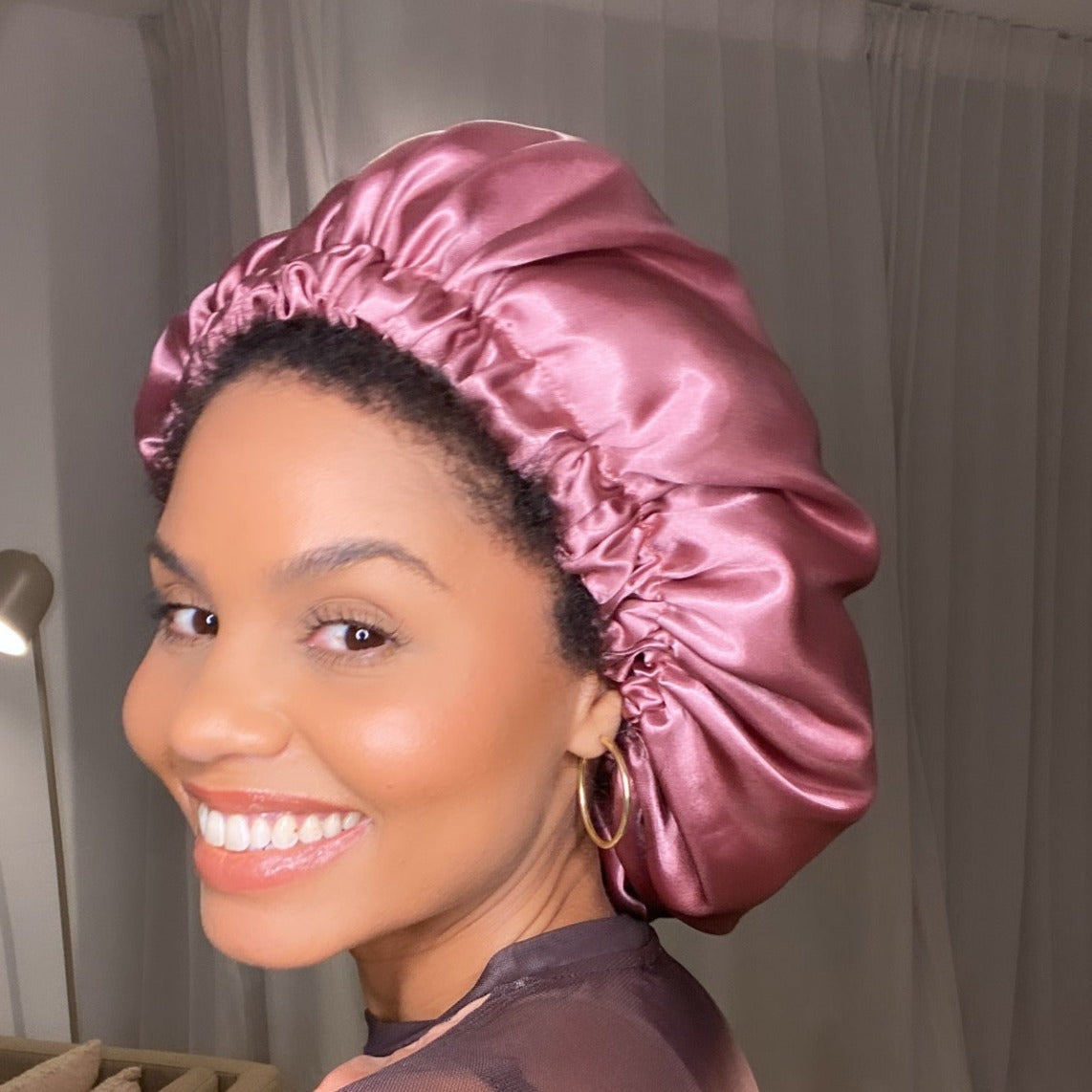JEN by curly hair care Satin Cap Anissa altrosa