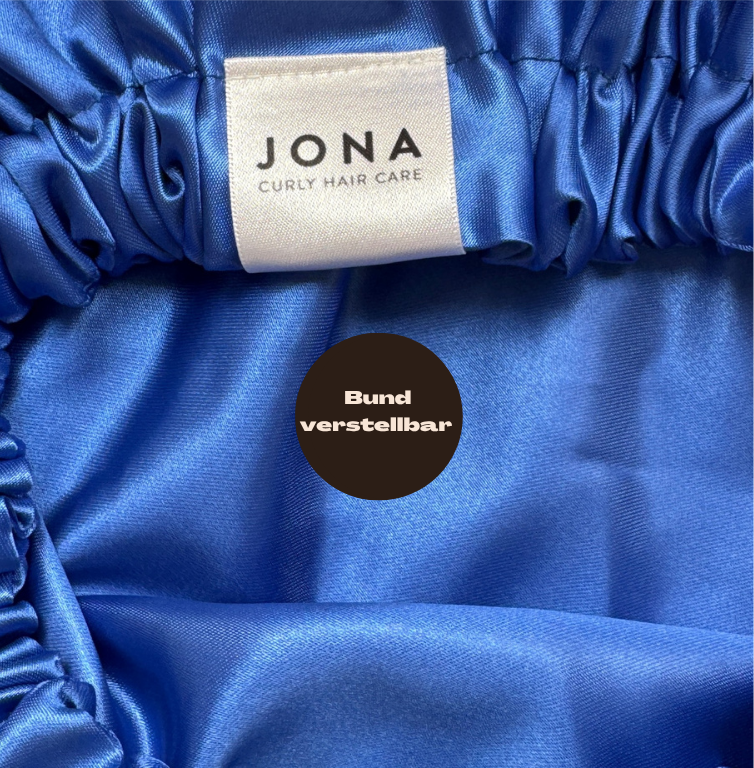 JEN by Curly hair care Satin Cap Bibire verstellbarer Bund, dunkelblau