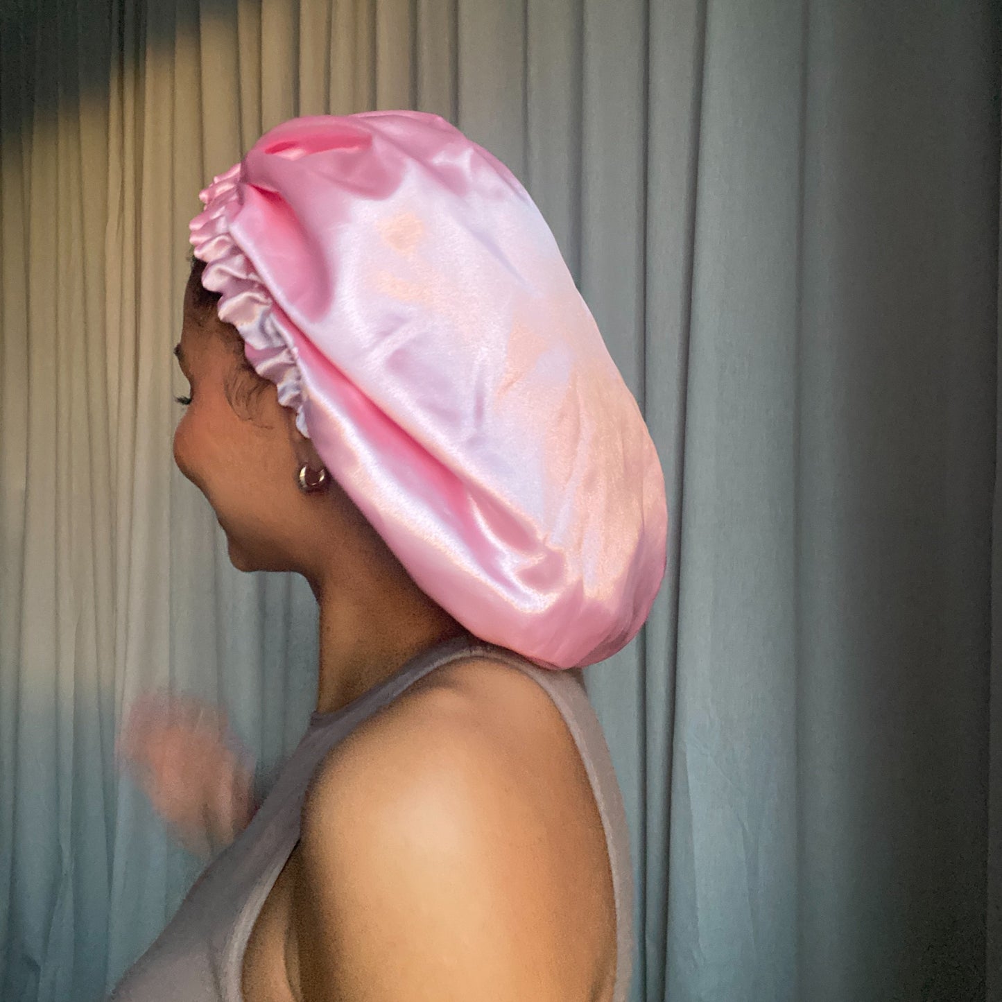 JEN by curly hair care Satin Cap Rosa, rosa