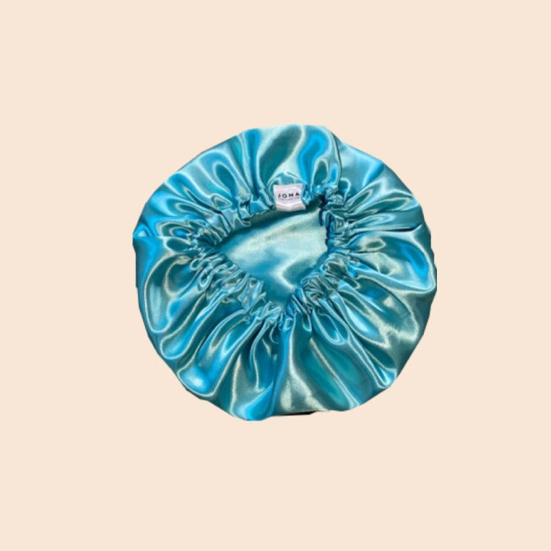JEN by curly hair care Satin Cap Tamika verstellbarer Bund, türkis