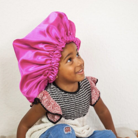 JEN by curly hair care Satin Cap Aicha, pink B-Ware