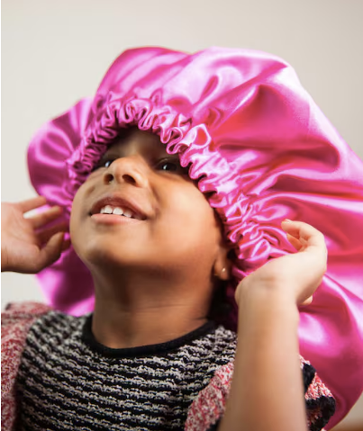 JEN by curly hair care Satin Cap Aicha, pink B-Ware