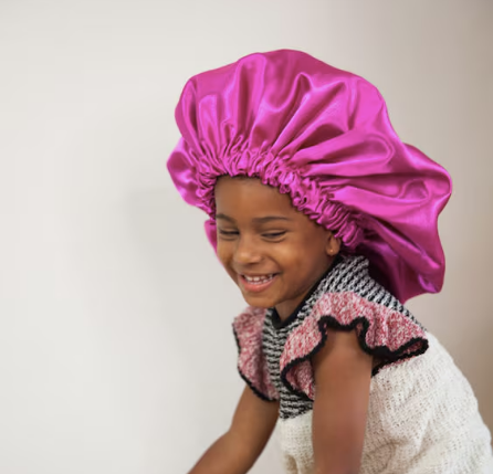 JEN by curly hair care Satin Cap Aicha, pink B-Ware
