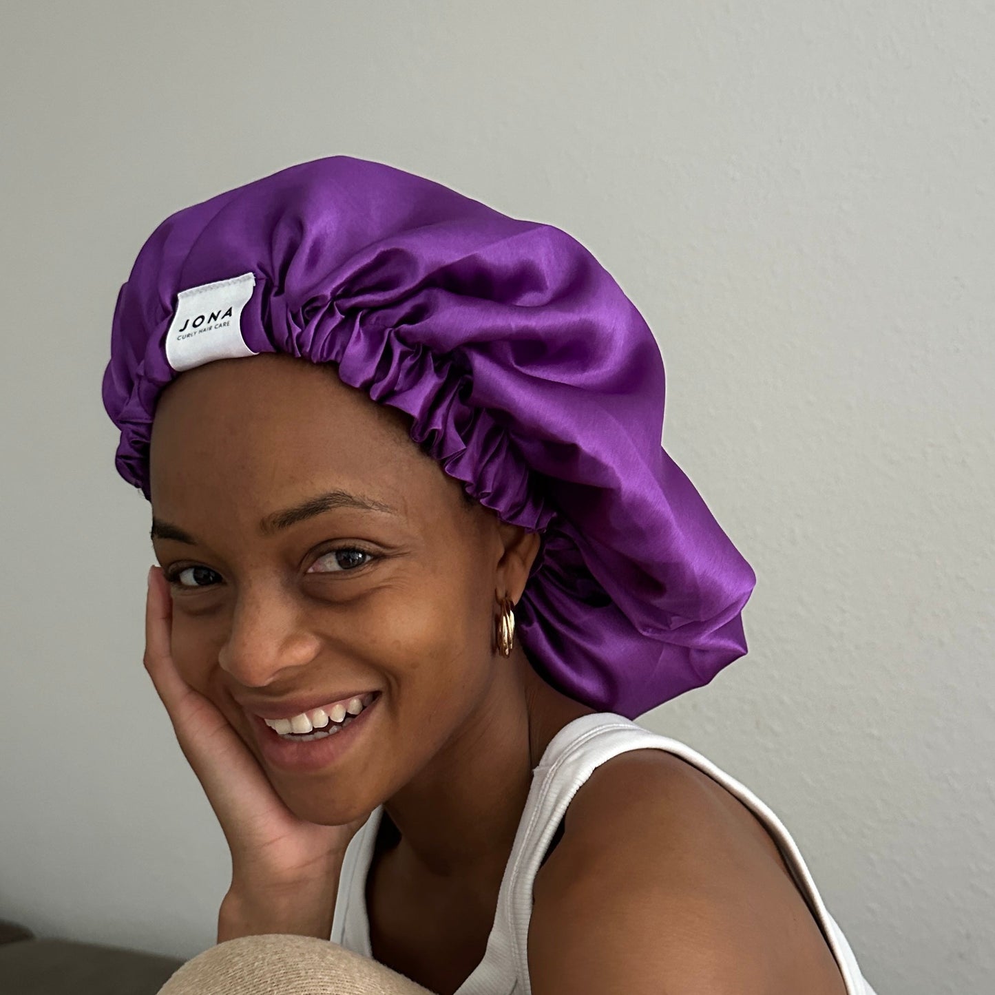 JEN by curly hair care Satin Cap Leyla , lila