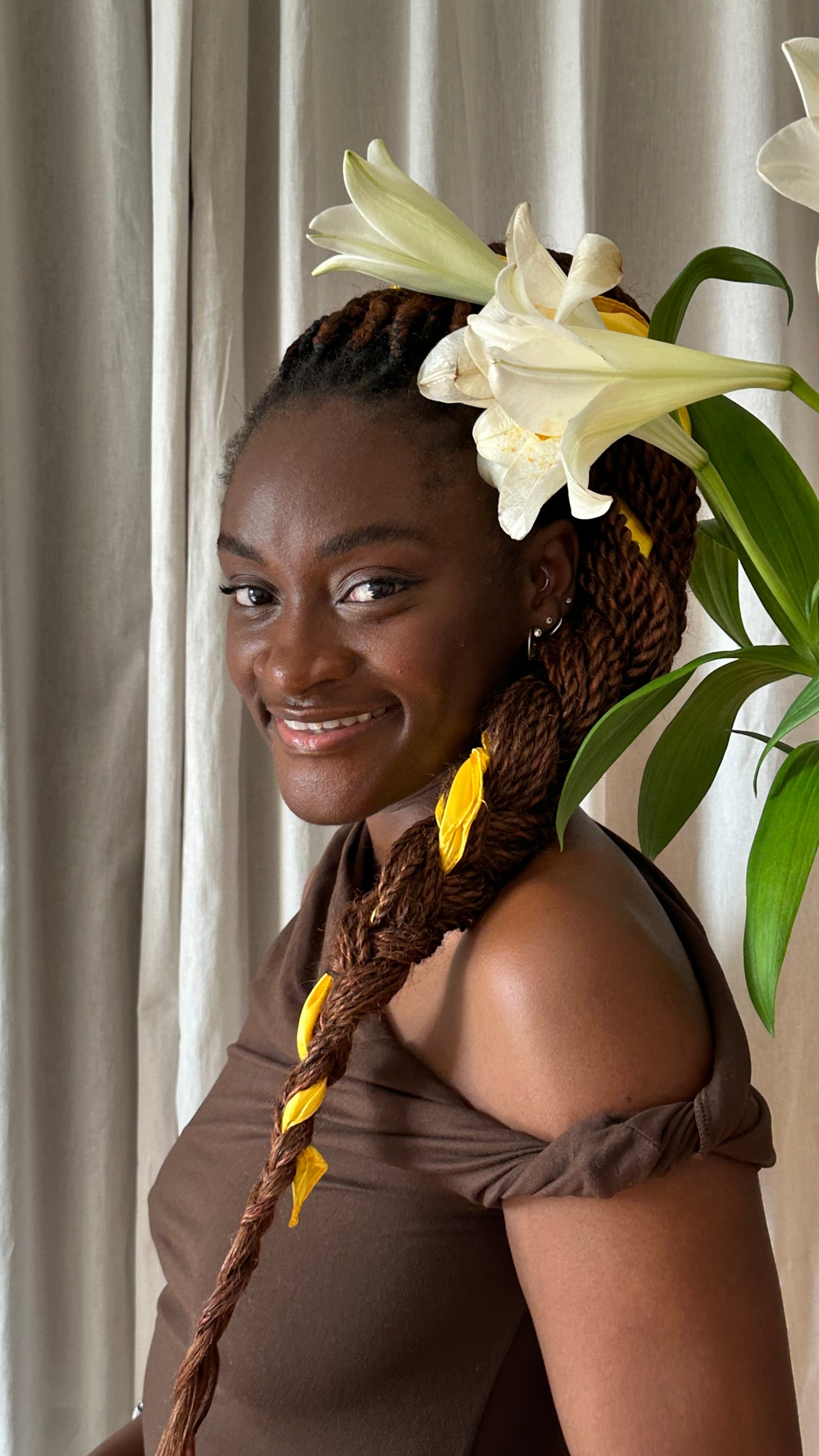 Satin Tuch gelb