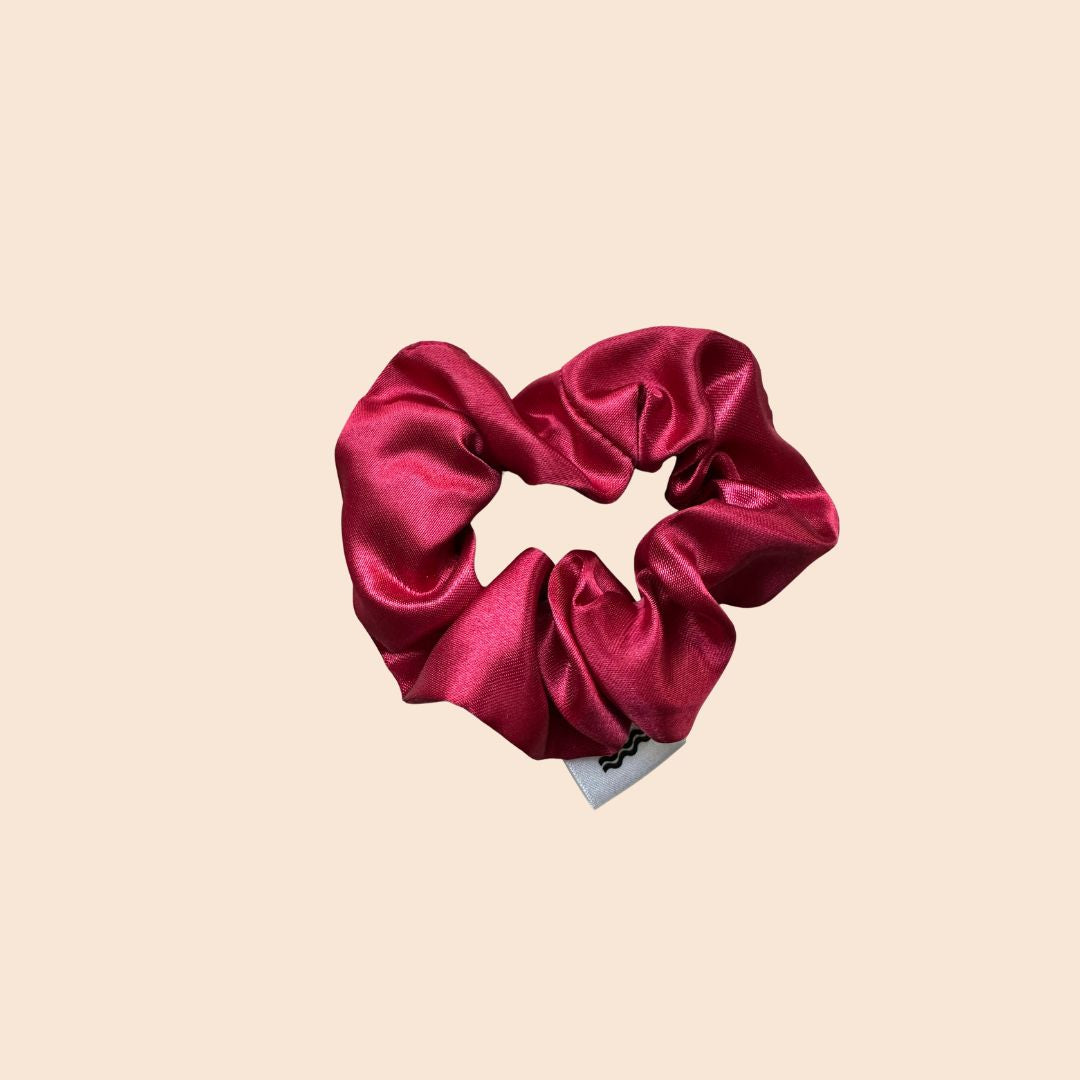 Satin Scrunchie M bordeaux