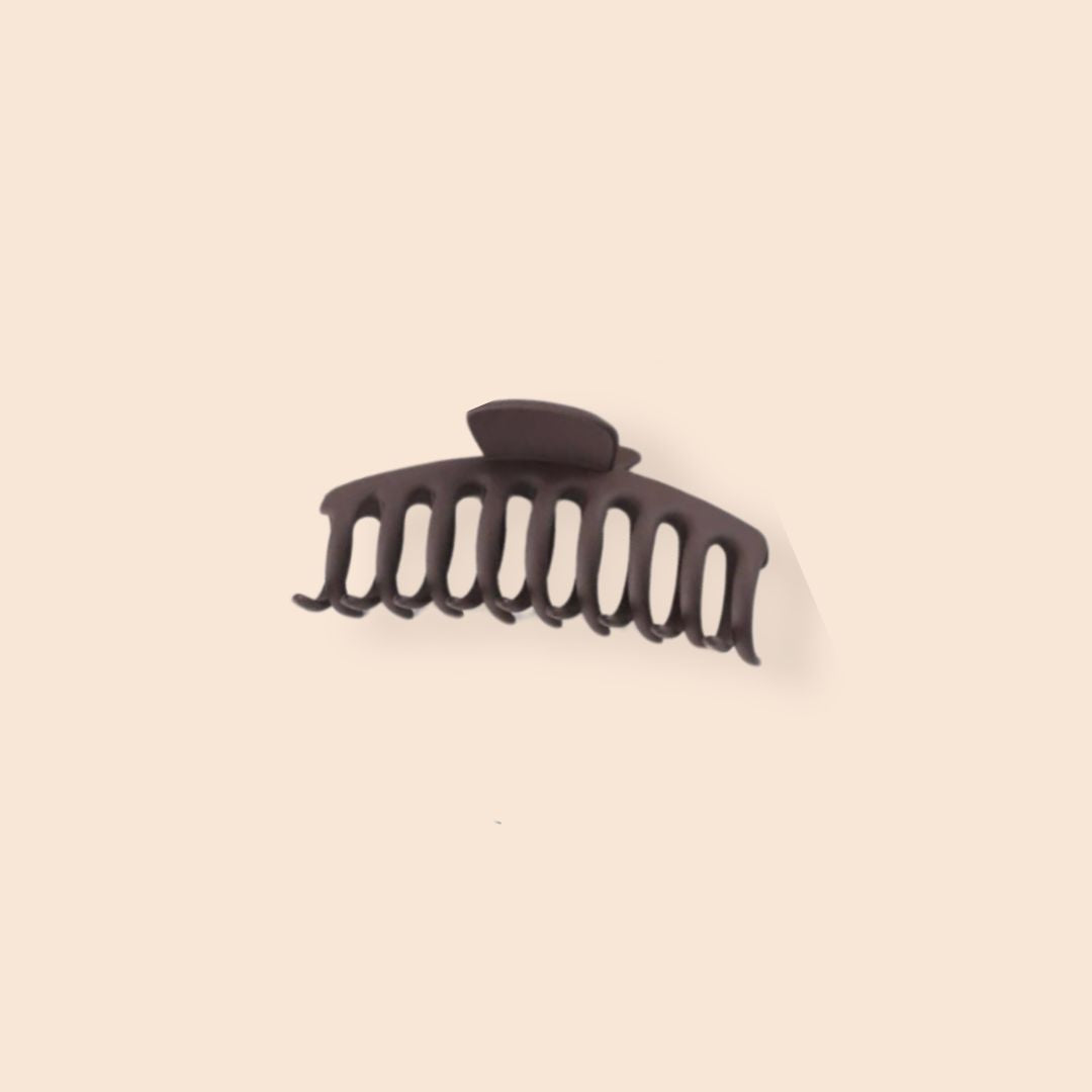 Haarklammer Claw Clip Kralle dunkelbraun rund