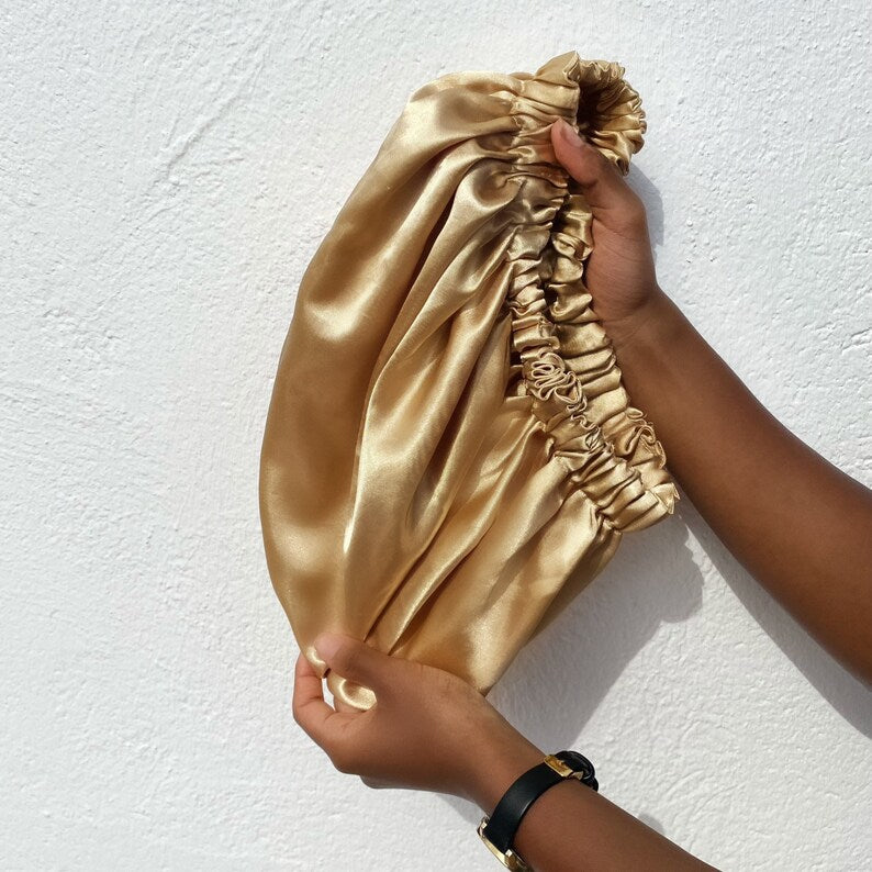 JEN by curly hair care Satin Cap Juhanah, gold