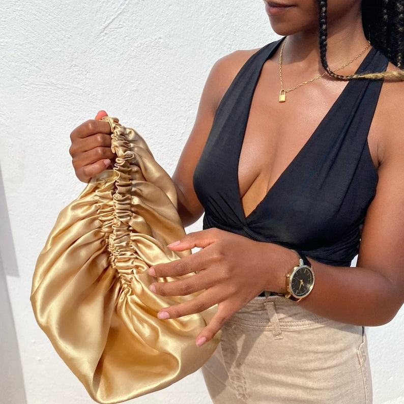 JEN by curly hair care Satin Cap Juhanah, gold
