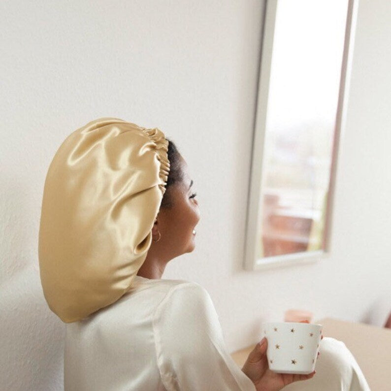 JEN by curly hair care Satin Cap Juhanah, gold