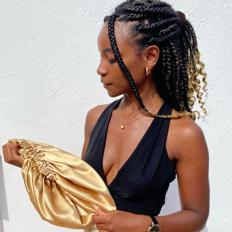 JEN by curly hair care Satin Cap Juhanah, gold