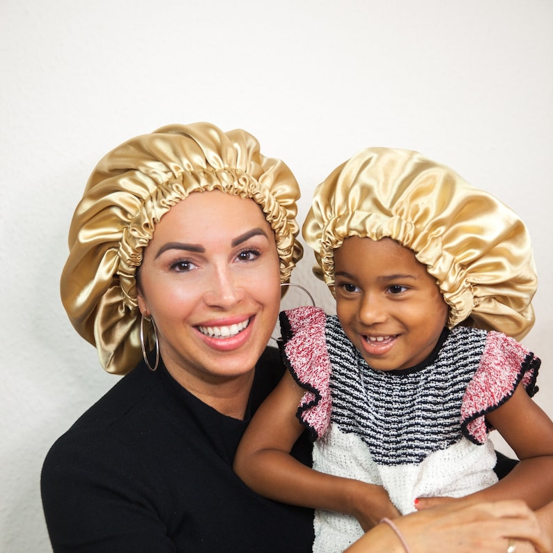 JEN by curly hair care Satin Cap Juhanah, gold