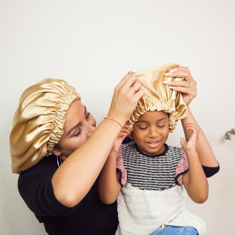 JEN by curly hair care Satin Cap Juhanah, gold