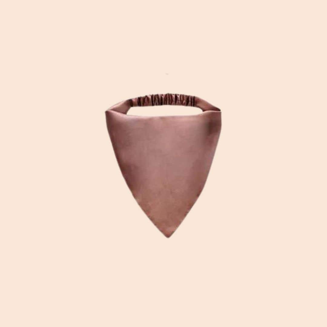 Serre-tête en satin rouge-marron