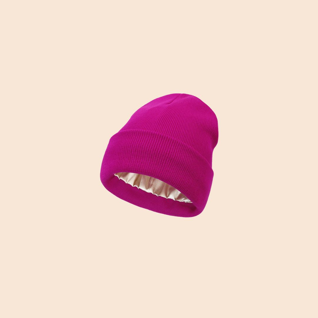 Bonnet doublé satin rose