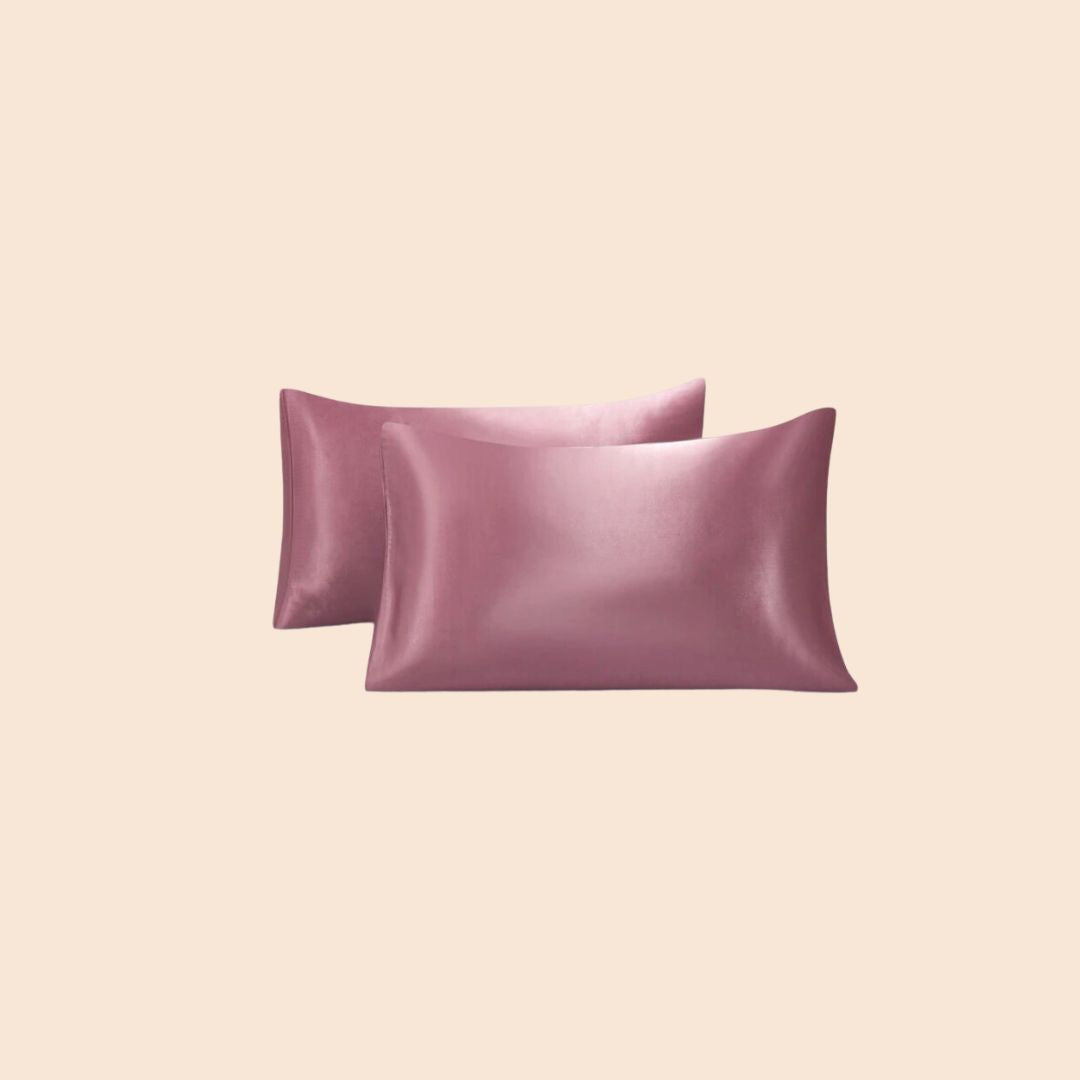 Satin Kissenbezug, rosa, 50 x 75 cm