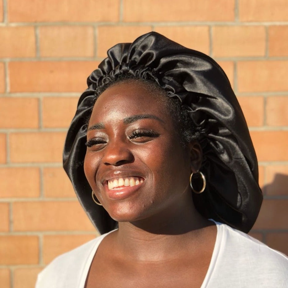 JEN by curly hair care Satin Cap Efia, schwarz