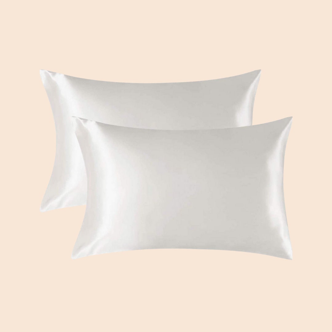 Satin Kissenbezug, weiss, 40 x 80 cm, 50 x 80 cm, 80 x 80 cm