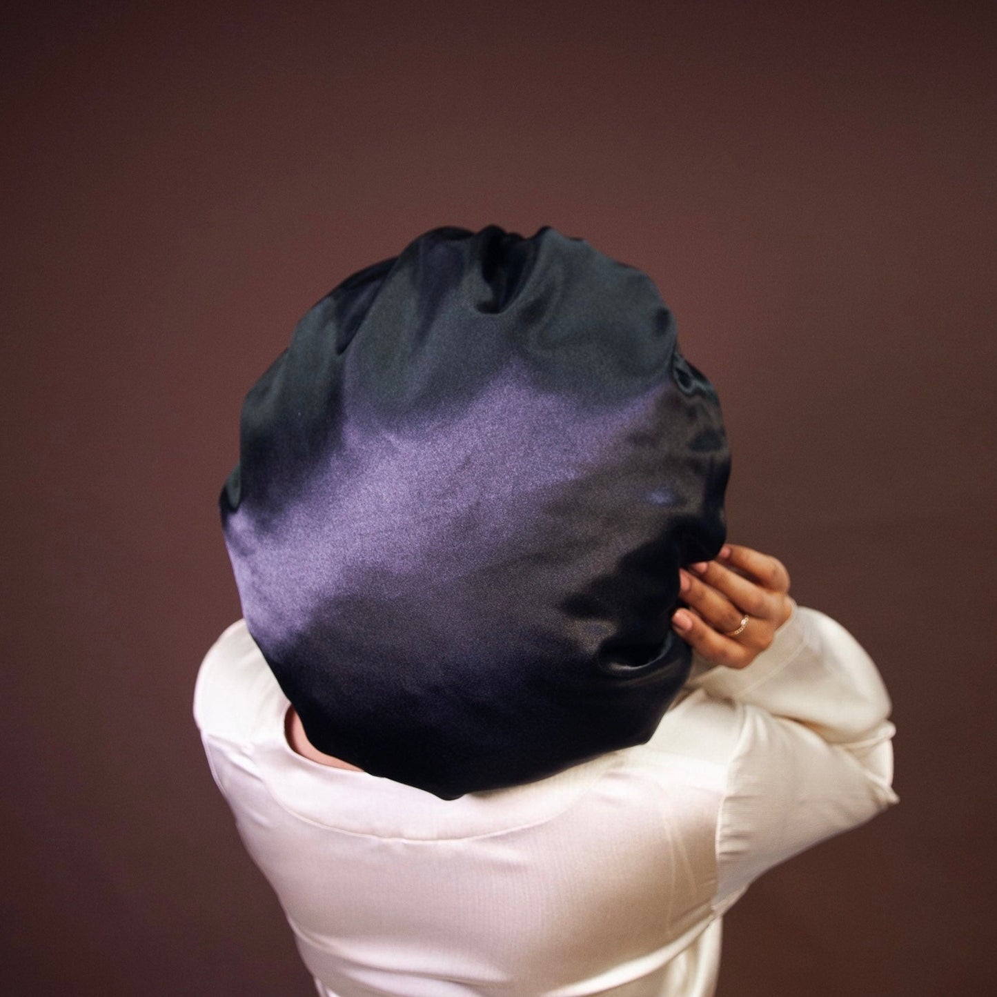 JEN by curly hair care Satin Cap Efia, schwarz