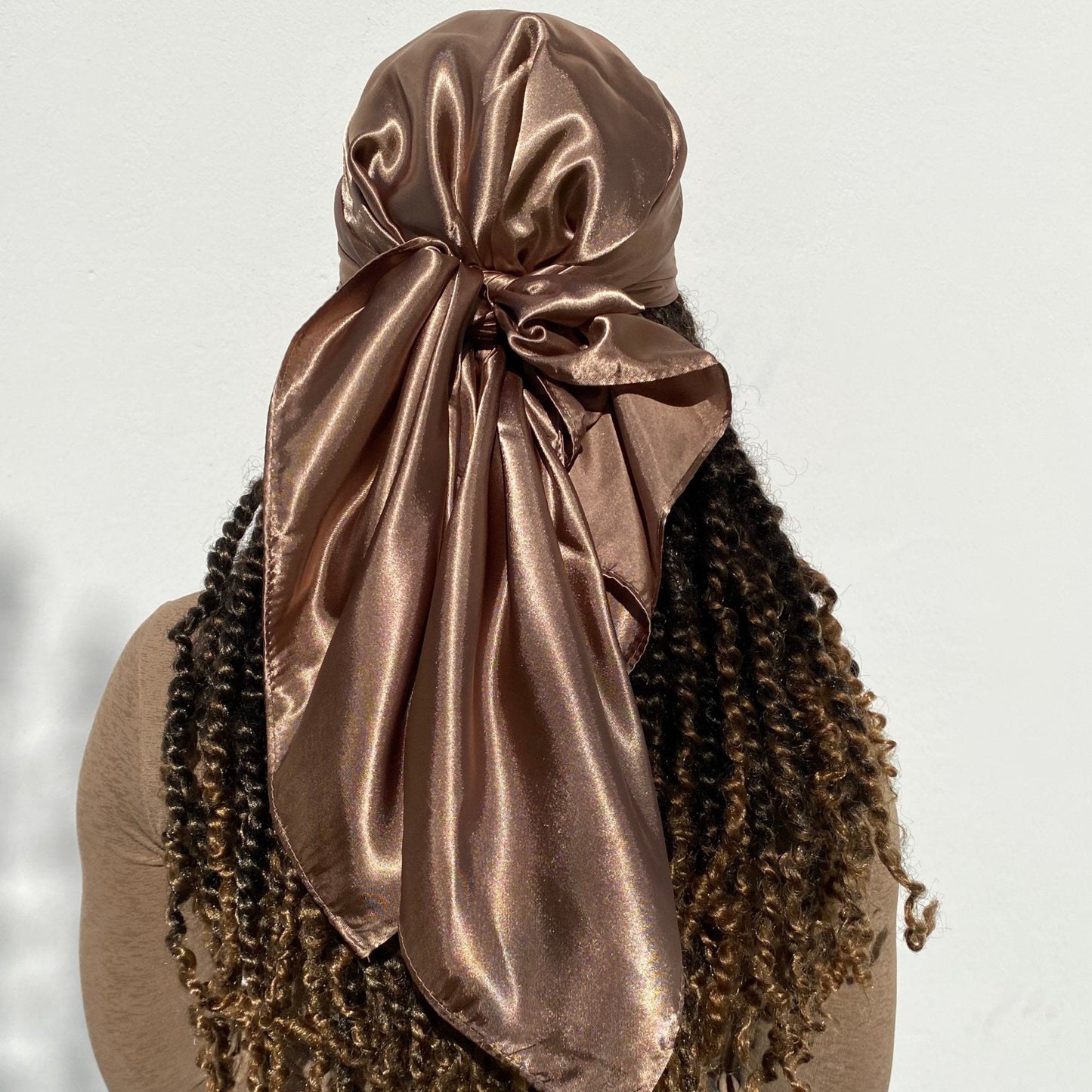 Satin Tuch hellbraun