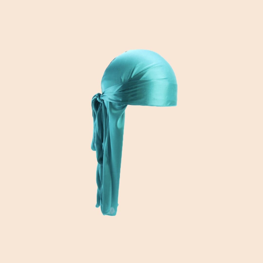Durag satiné turquoise