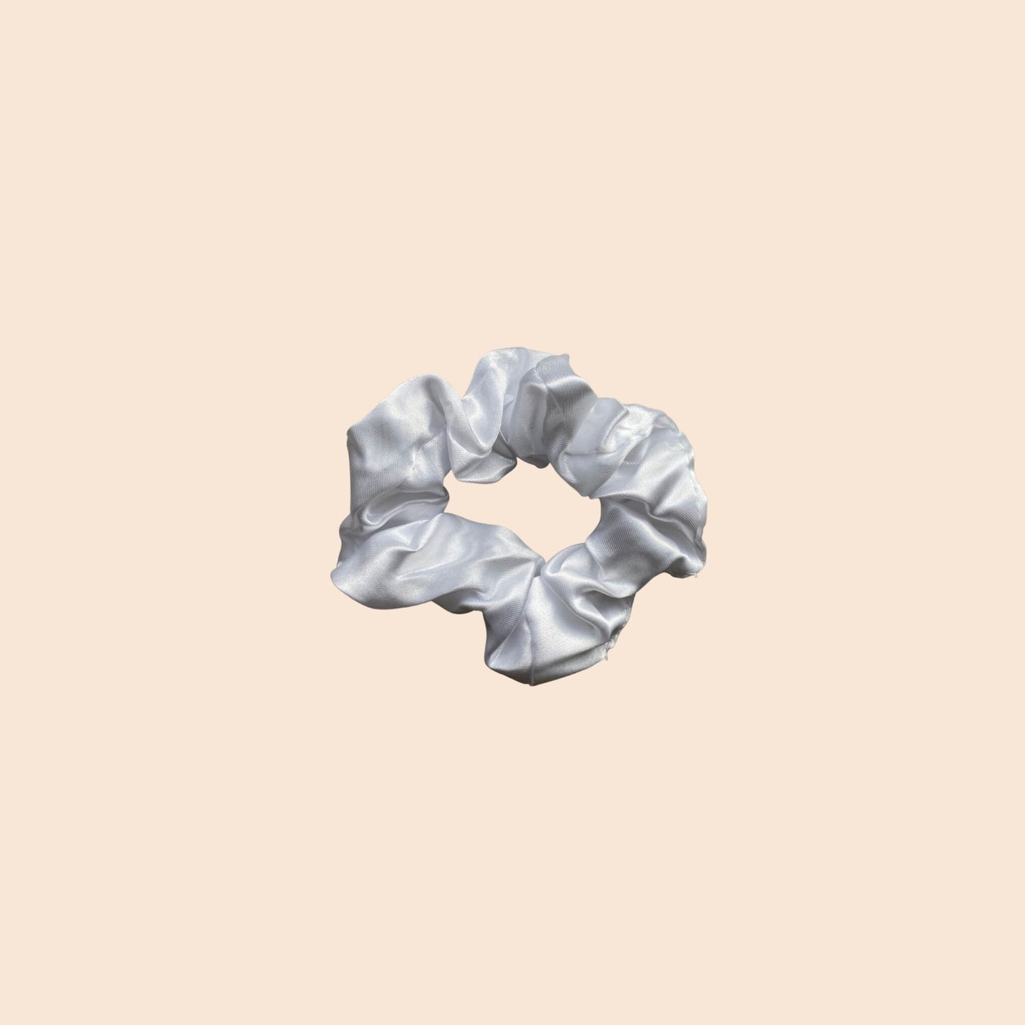 Satin Scrunchie S weiß