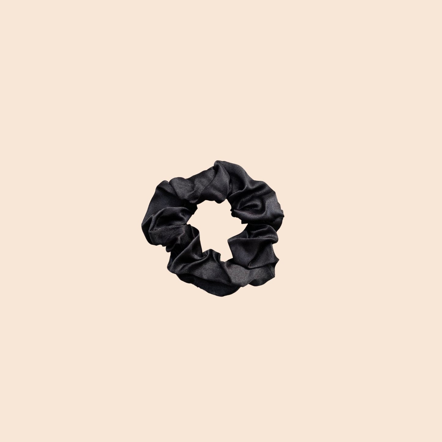 Satin Scrunchie S schwarz