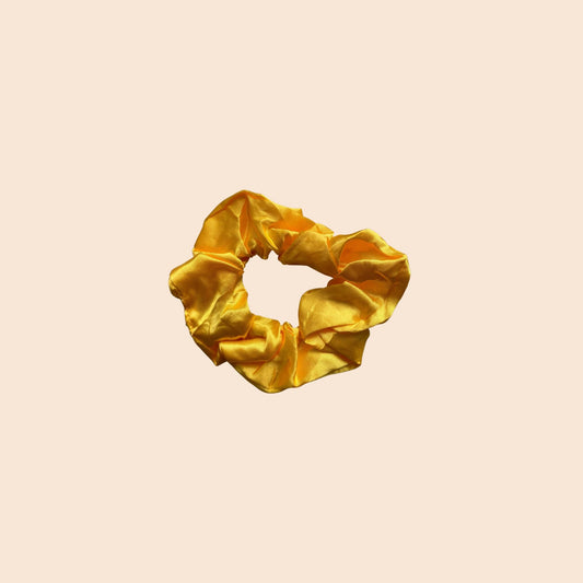 Chouchou satiné S jaune