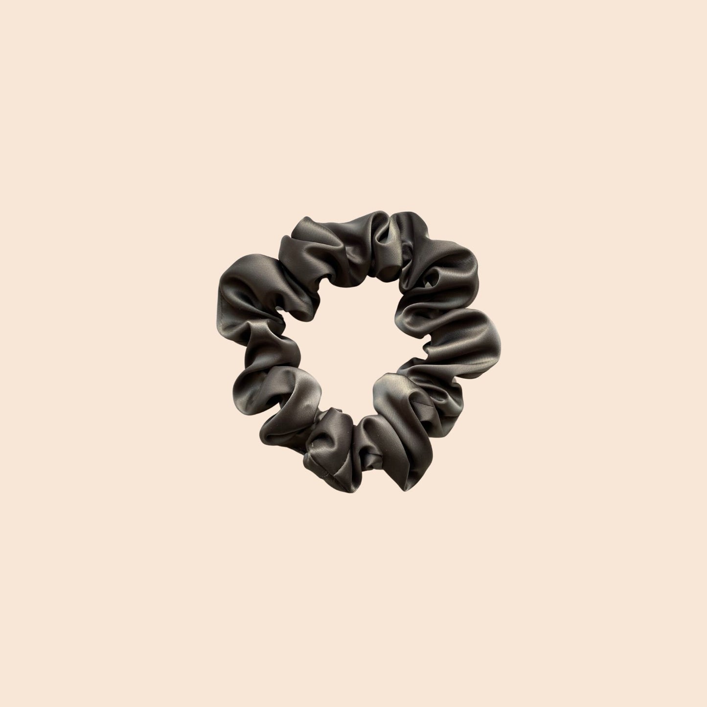 Satin Scrunchie L dunkelgrün