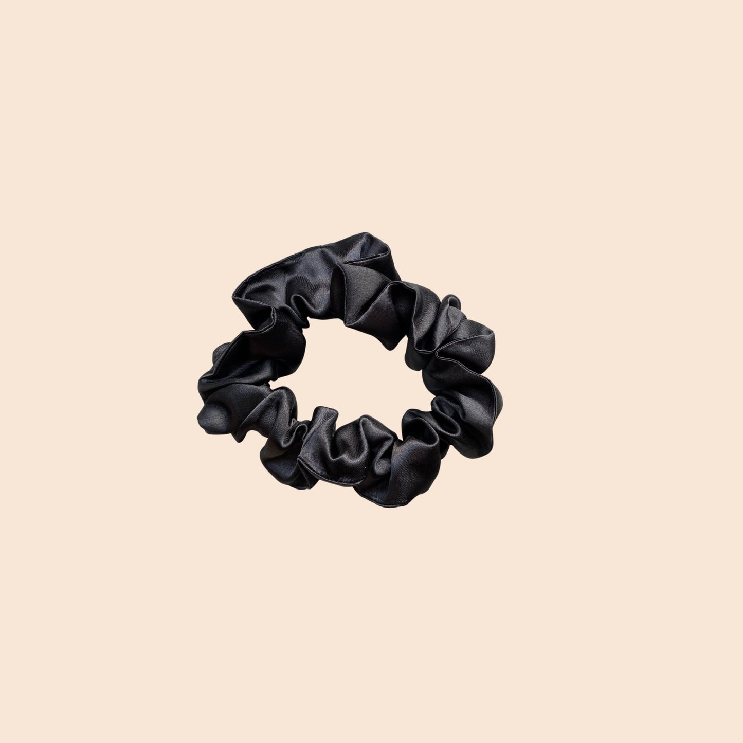 Satin Scrunchie M schwarz