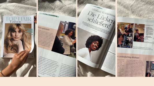 Afrohaare in Friseurausbildung: Feature im TOP HAIR Magazin