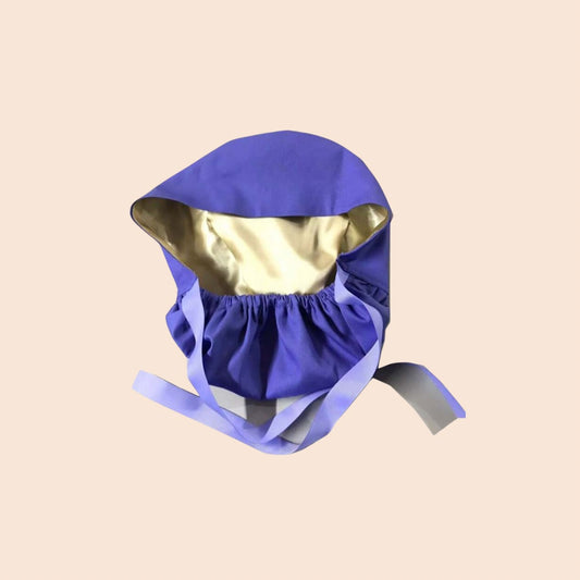 OP-Haube mit Satinfutter blau