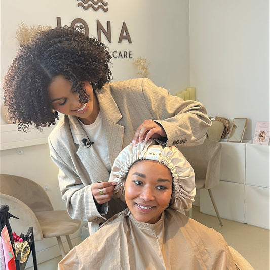 JEN by Curly Hair Care Satin Cap Waida, blanc