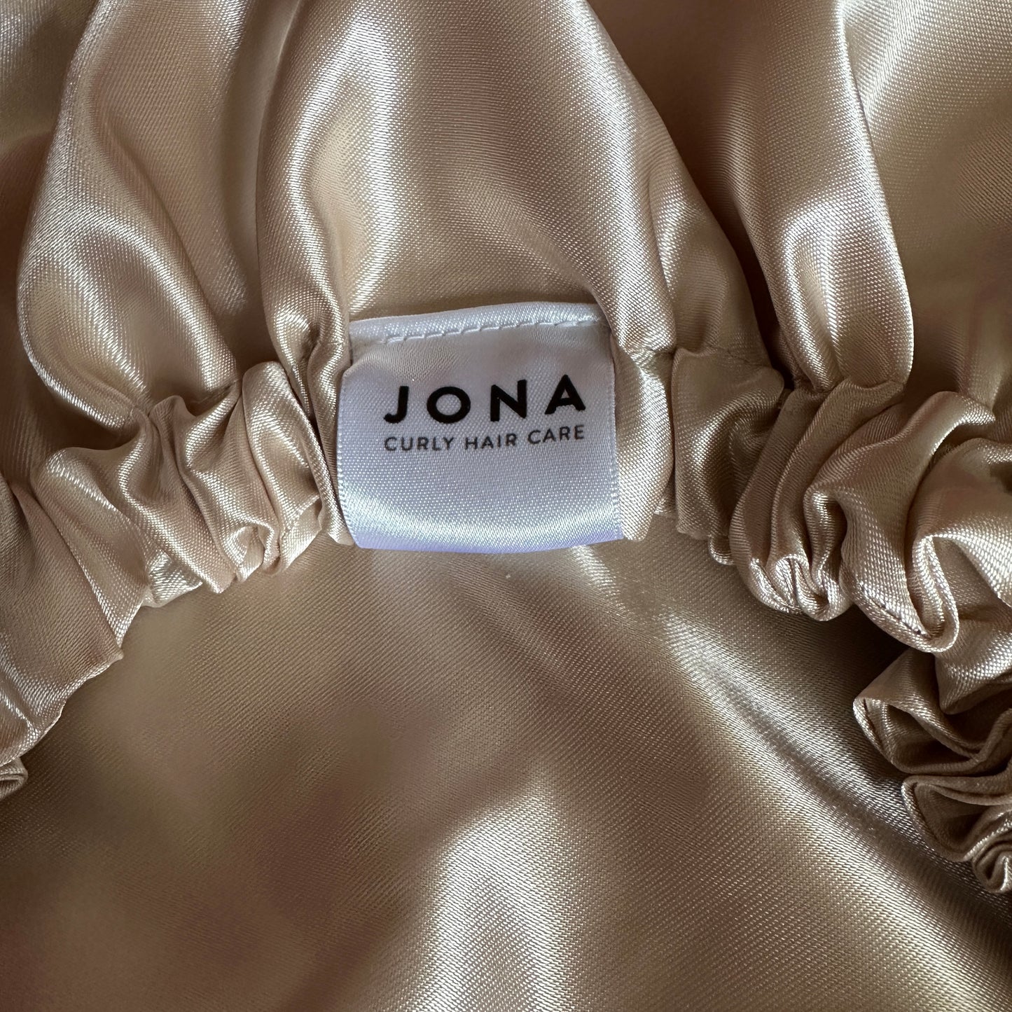 JEN by curly hair care Satin Cap Chalondra verstellbarer Bund, cappuccino