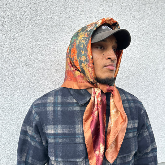 Satin Tuch rostrot Ölgemälde print