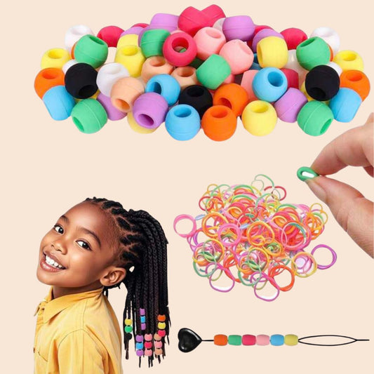 Weiche Haarperlen für Kinder – 30er Set, bunte Farben