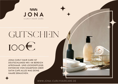 Bon cadeau JONA soin cheveux bouclés