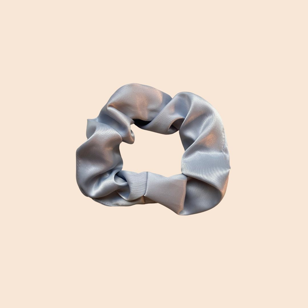 Satin Scrunchie M grau