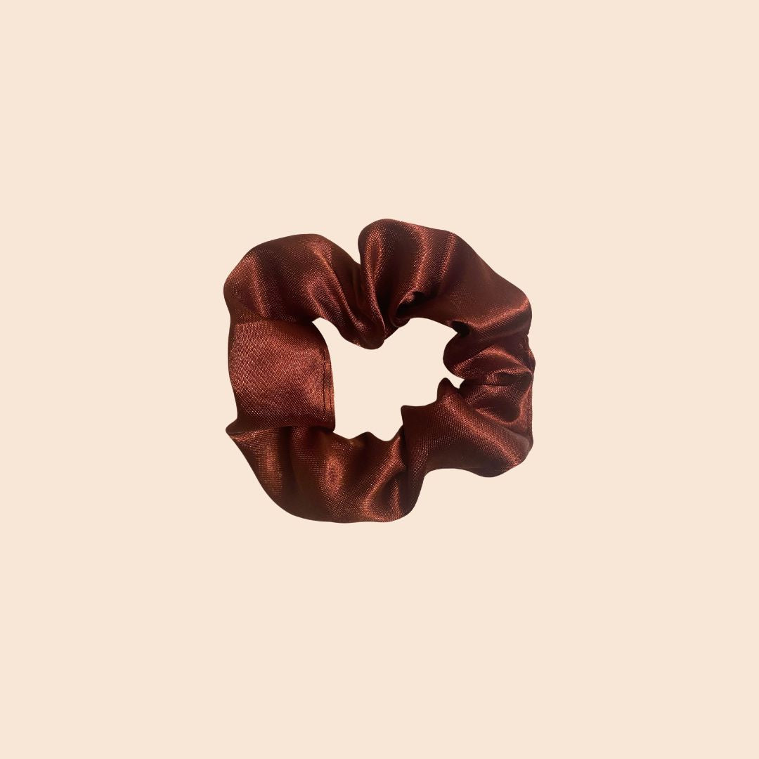 Satin Scrunchie M braun