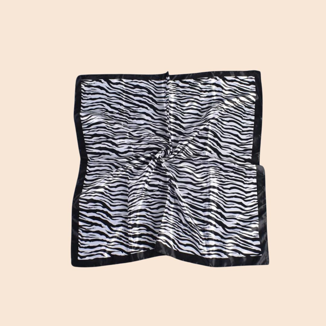 Satin Tuch Zebra Print