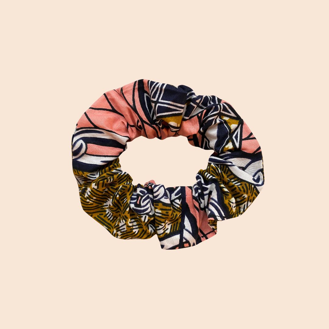 Waxprint Scrunchie M rosa