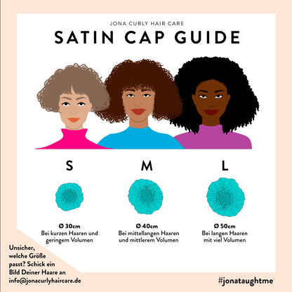 JEN by curly hair care Satin Cap Abla, lila