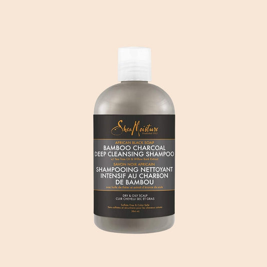 Shea Moisture African Black Soap Bamboo Charcoal Deep Cleansing Shampoo, 384 ml