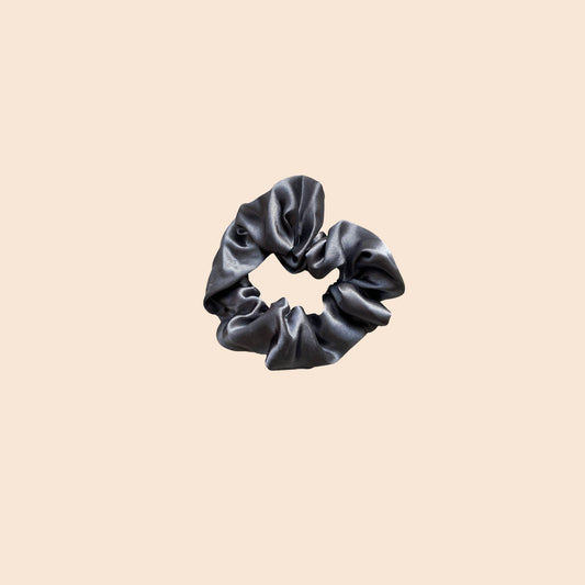 Chouchou satiné S gris